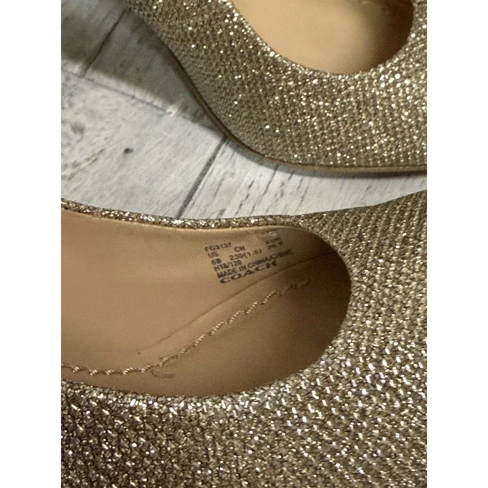 Coach Addie 90 Metallic Mesh Pumps Size 6B Women's
